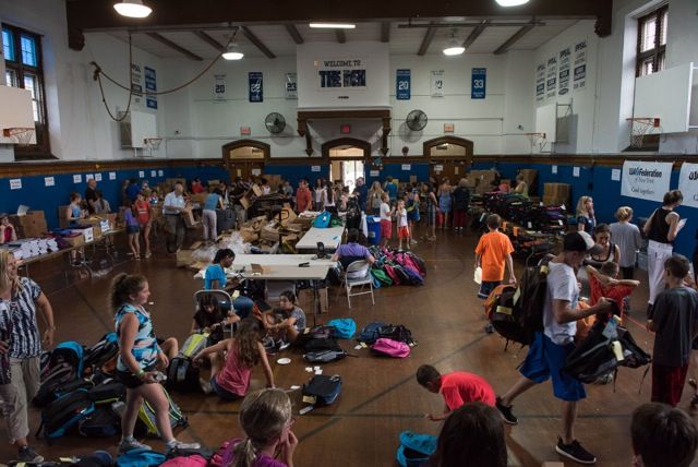 Solomon Schechter students fill backpacks for donation across Long Island