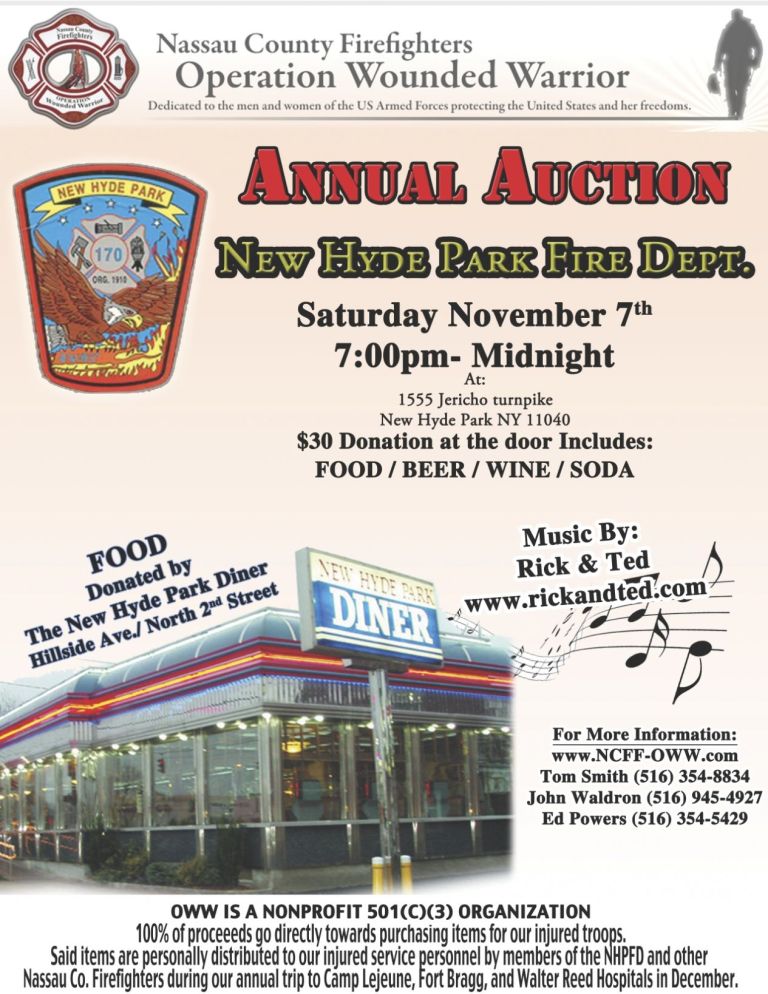 New Hyde Park firefighters to host fundraiser