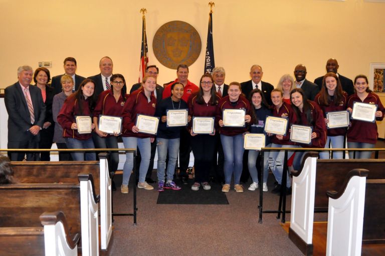 Floral Park board honors champ athletes Floral Park board honors champ athletes