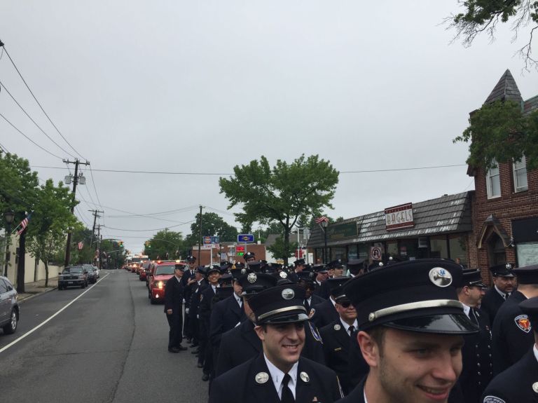 Manhasset-Lakeville firefighters march despite cancelled parade Manhasset-Lakeville firefighters march despite cancelled parade