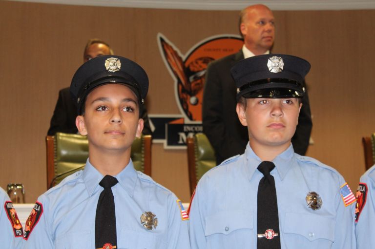 Mineola junior firefighters honored as best in state