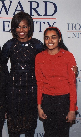 Herricks senior meets first lady