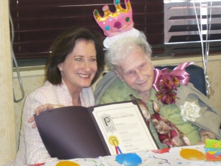 The younger birthday girl is 100