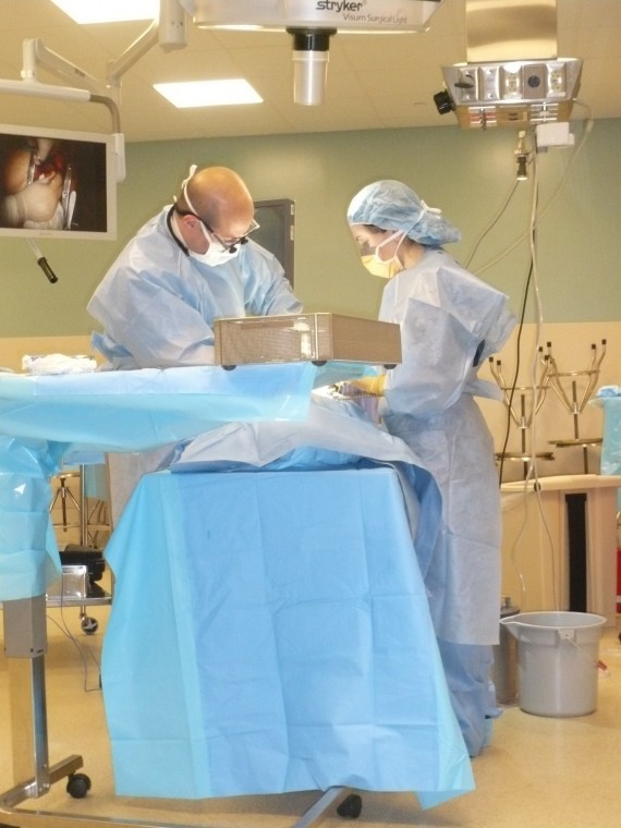 Doctors study cadavers in Bioskills Lab Doctors study cadavers in Bioskills Lab