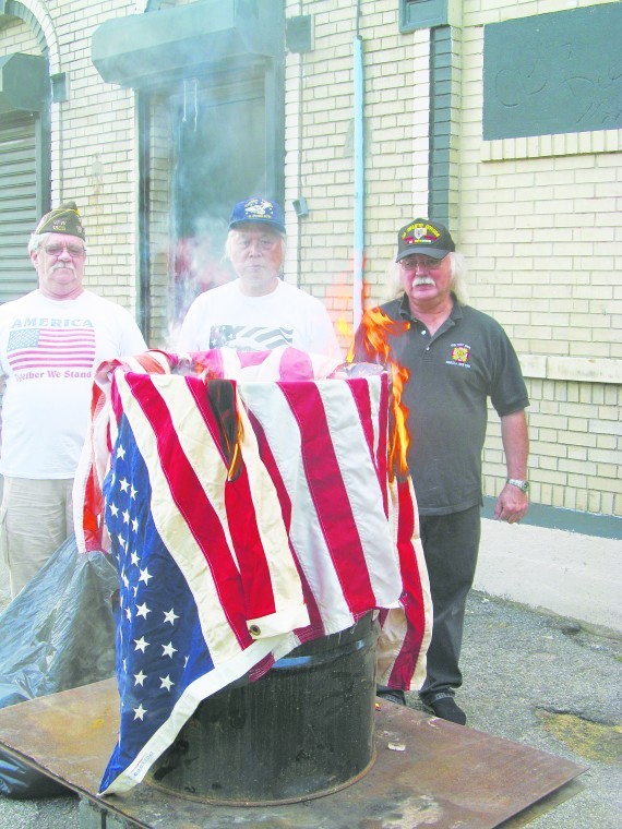 Mineola VFW holds flag disposal ceremony Mineola VFW holds flag disposal ceremony