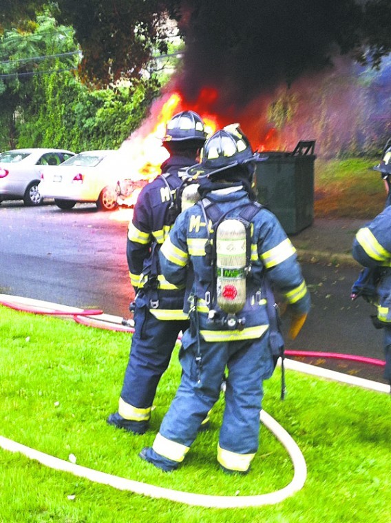 Downed GN power lines spark car fires
