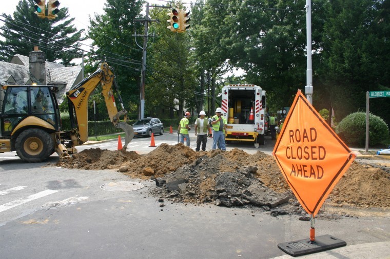 Roads closed due to Plaza gas leak