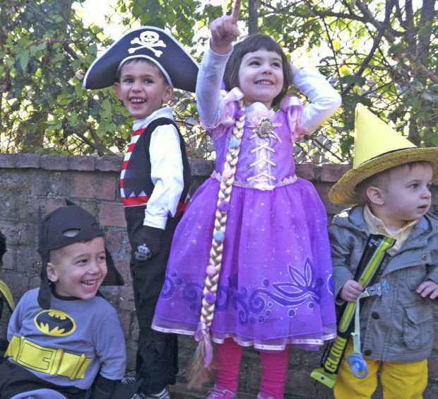 Costumed kids gather at EW party