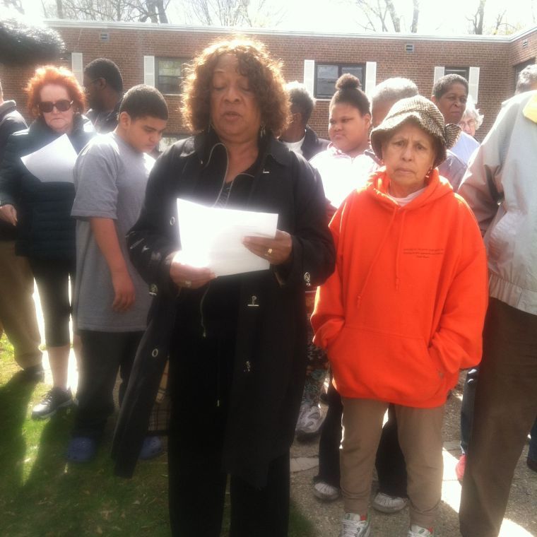 Tenants protest at Academy Gardens