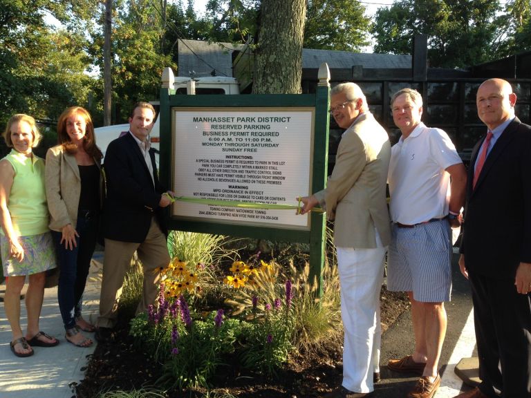 Ribbon cut on new parking lot Ribbon cut on new parking lot