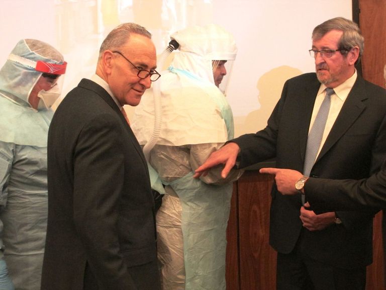 Schumer seeks Ebola funds for N. Shore-LIJ Schumer seeks Ebola funds for N. Shore-LIJ
