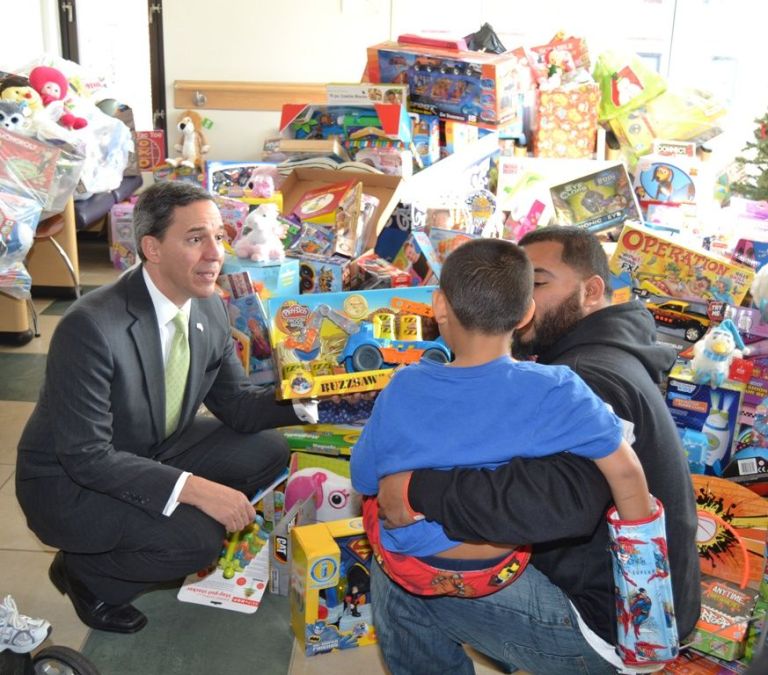 Martins and friends play Santa at Winthrop