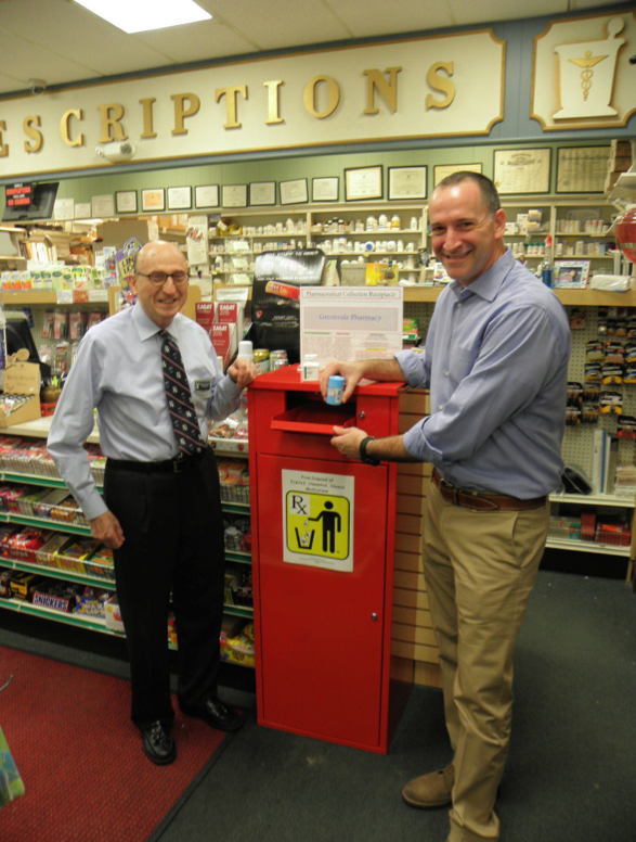 Drug disposal box placed at Greenvale Pharmacy