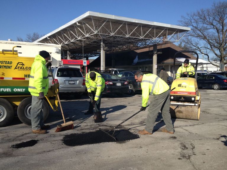 Town touts efforts to fill potholes