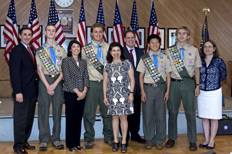 Manhasset Boy Scouts installed as Eagles