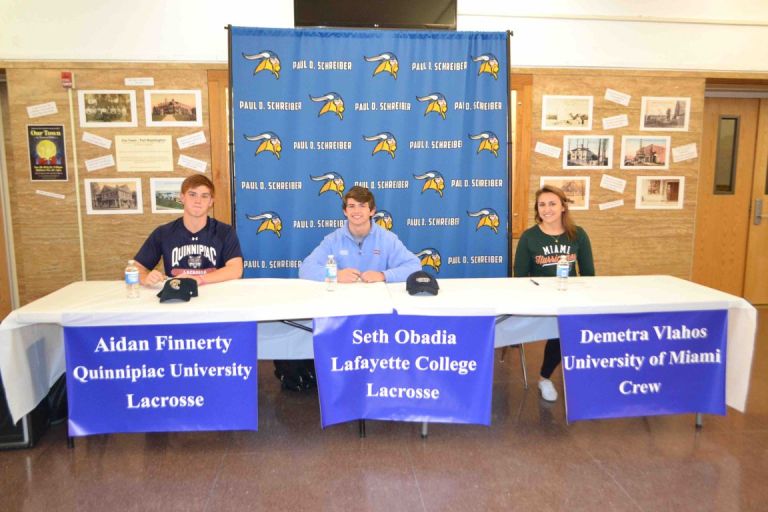 Schreiber High School trio inks letters to play on next level Schreiber High School trio inks letters to play on next level
