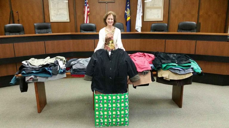 Village of Great Neck Plaza collects coats for needy