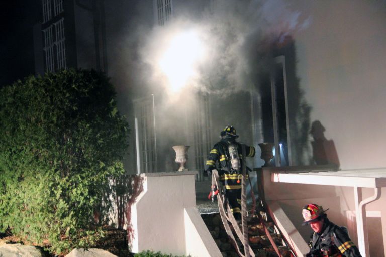 Firefighters Battle North Hills Home Fire Firefighters Battle North Hills Home Fire