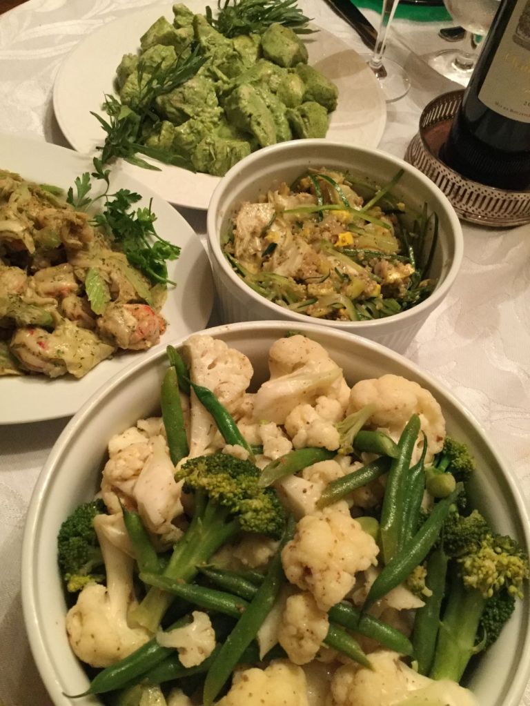 A summer dinner party for use in fall