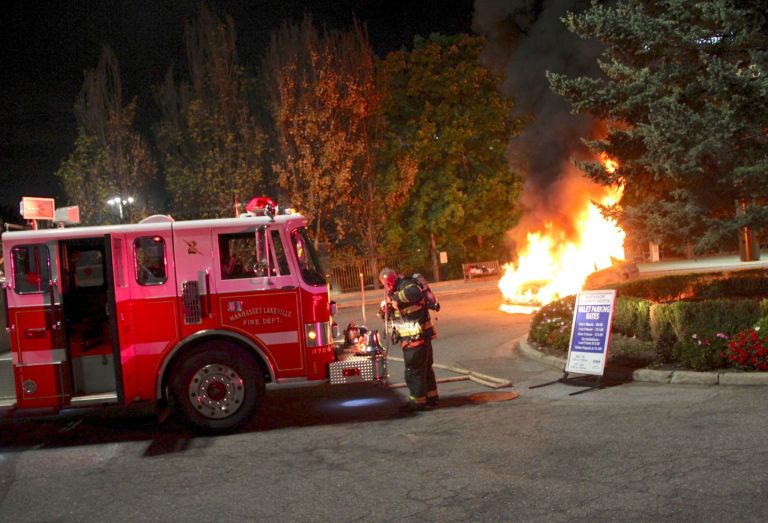 Car fire in Manhasset