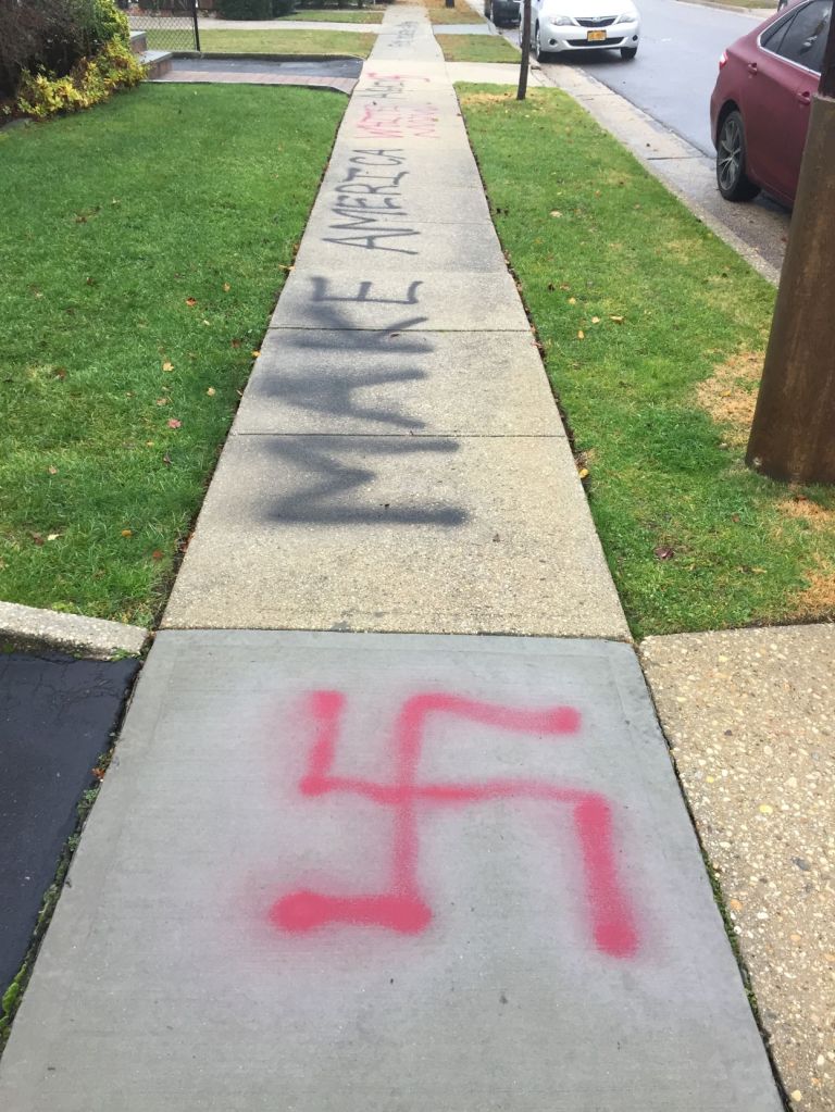 Racist, Trump-inspired graffiti under investigation in Mineola