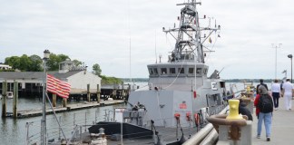 The USS Zephyr docked ashore at Kings Point in 2017. (Photo by Janelle Clausen)