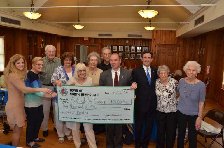 East Williston Senior Group gets check from town East Williston Senior Group gets check from town