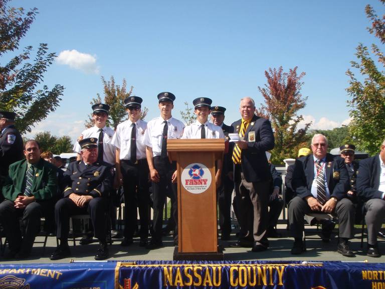 Junior firefighters celebrate LI Day upstate