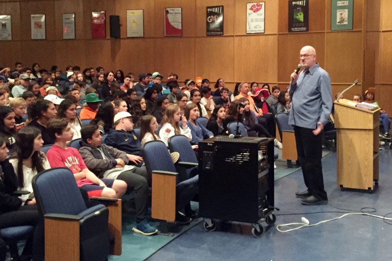 Renowned author visits Roslyn Middle School