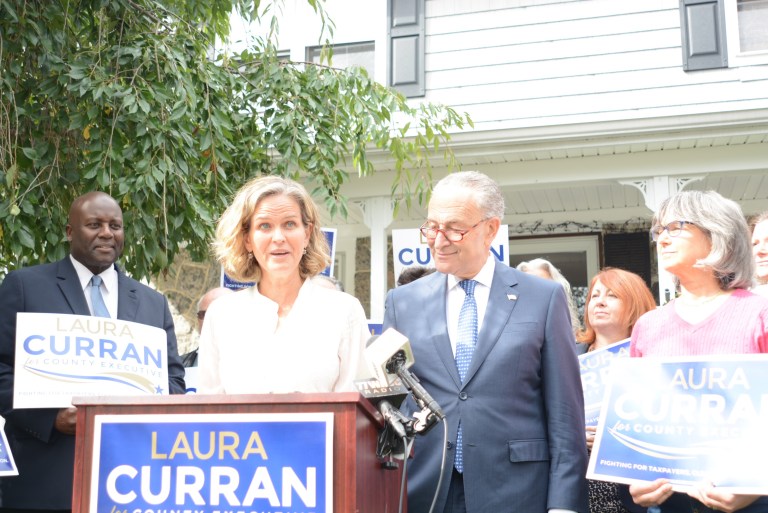 U.S. Sen. Chuck Schumer endorses Laura Curran