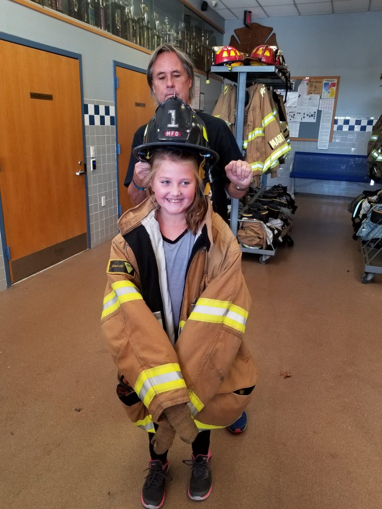 Jackson Ave third graders visit the Mineola Fire Department for Fire Prevention Week