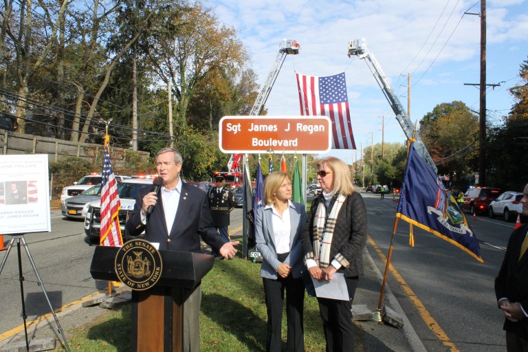 Manhasset veteran Regan honored in street renaming ceremony