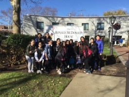 North Middle School students decided to volunteer at the Ronald McDonald House in New Hyde Park last week, baking snacks and other goods for people staying there. (Photo courtesy of the Great Neck Public Schools)