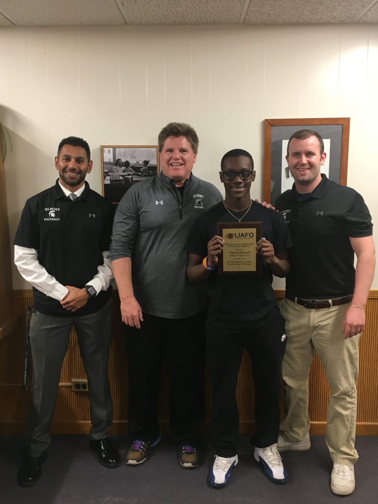 Elmont Memorial senior receives Unsung Hero Award Elmont Memorial senior receives Unsung Hero Award