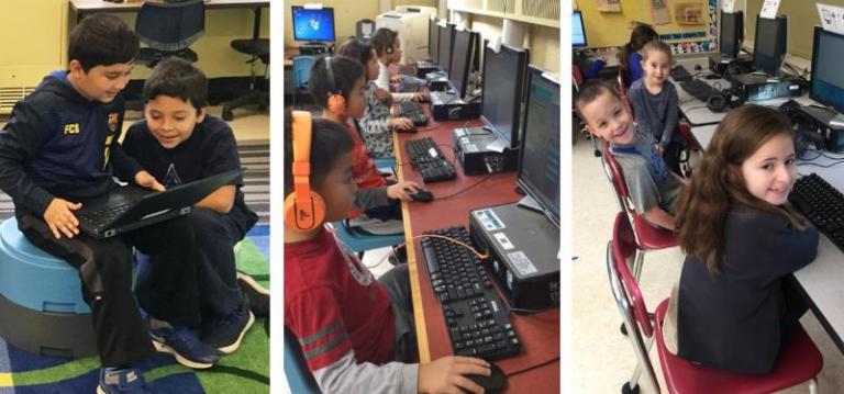 Roslyn students learn the code Roslyn students learn the code