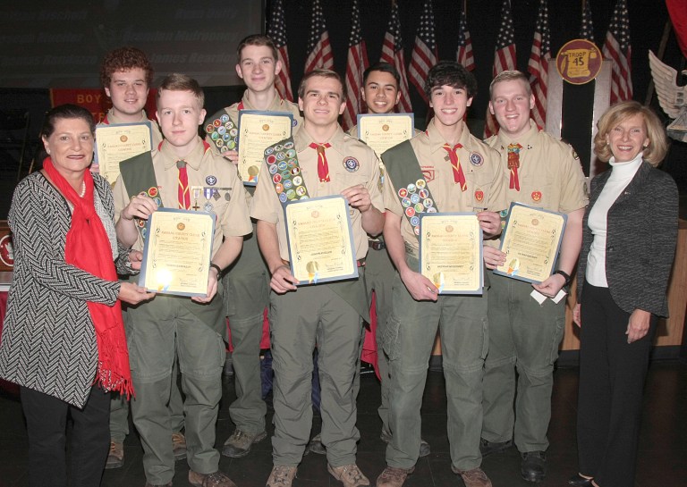 Boy Scout Troop 45 honors Eagle Scouts