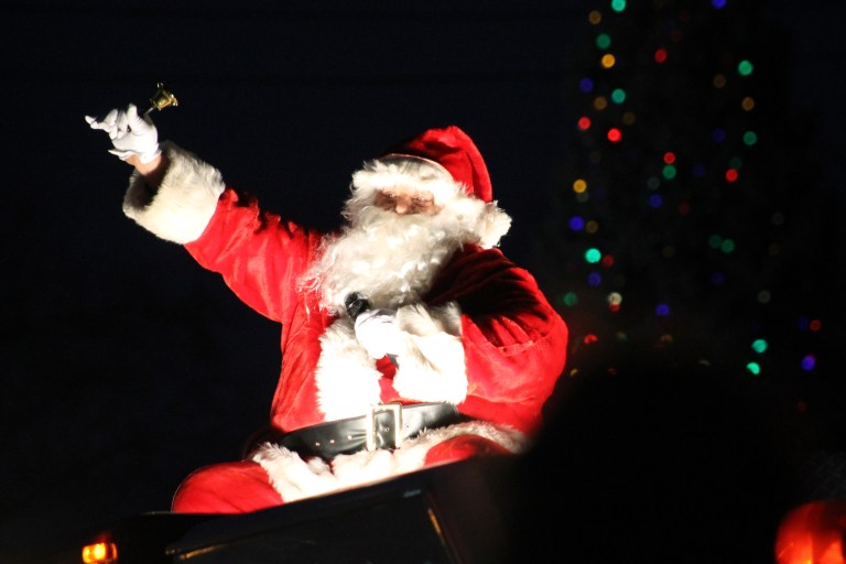 Town kicks off holiday season with Christmas tree lighting, visit from Santa