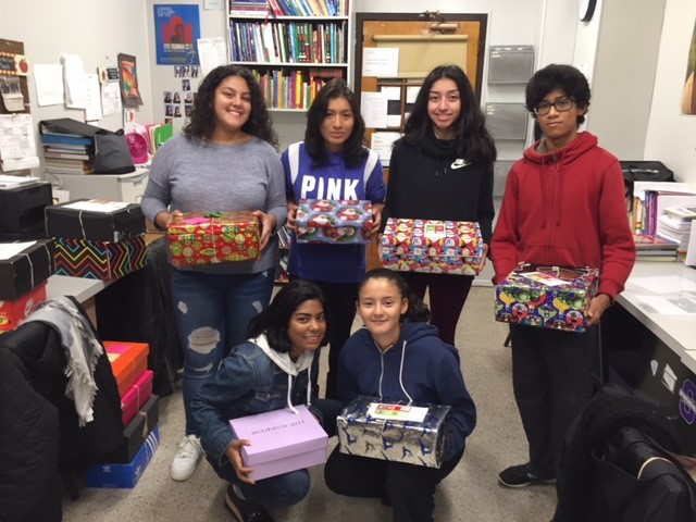 Sewanhaka High School donates to Operation Christmas Child