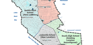 A map of the new election districts. (Photo courtesy of the Great Neck Public Schools)