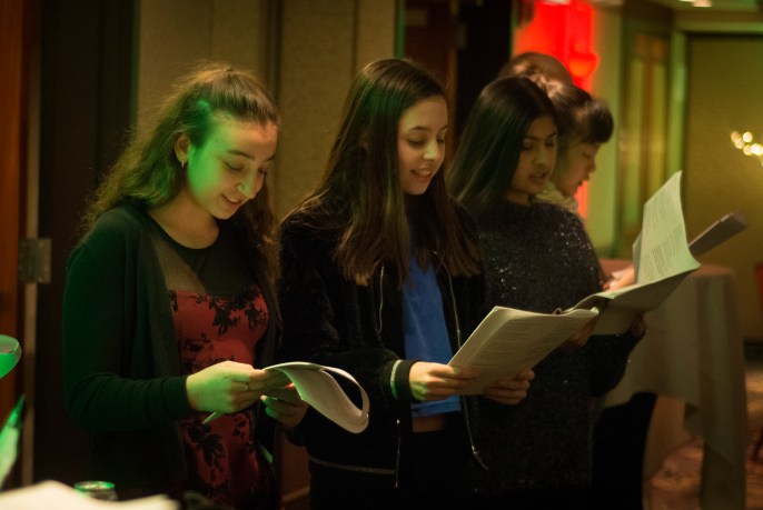 Members of Great Neck High School's choir sang at the Inn at Great Neck's annual Christmas tree lighting party on Wednesday night, a tradition many of them have been involved in since their freshman year. (Photo by Janelle Clausen)