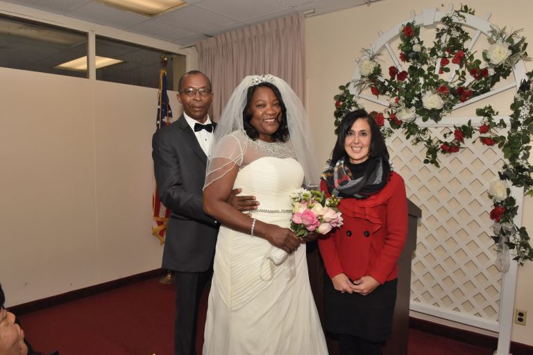 Hempstead Town Clerk performs wedding for couple