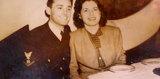 Dave & Dorothy Roberts in 1945, the year they married. (Photo courtesy of Temple Emanuel)