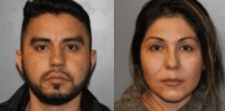 Francisco Perez and Sandra Parra were arrested for the alleged possession of more than 20 pounds of meth. (Photo courtesy of New York State Police)