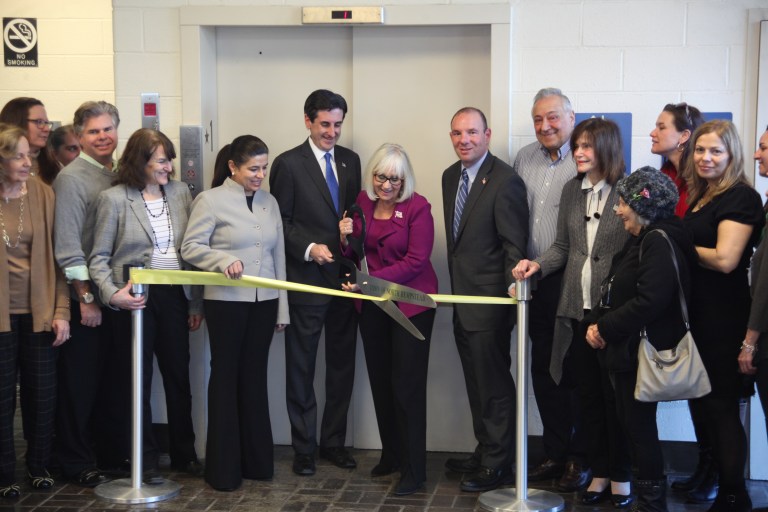 Town hosts ribbon cutting for newly refurbished elevator Town hosts ribbon cutting for newly refurbished elevator
