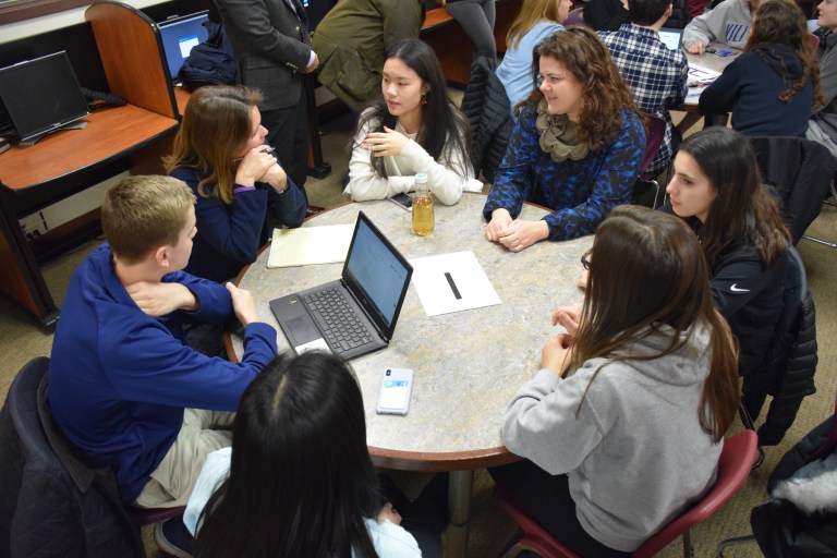 Manhasset students share ideas for growth at monthly meetings