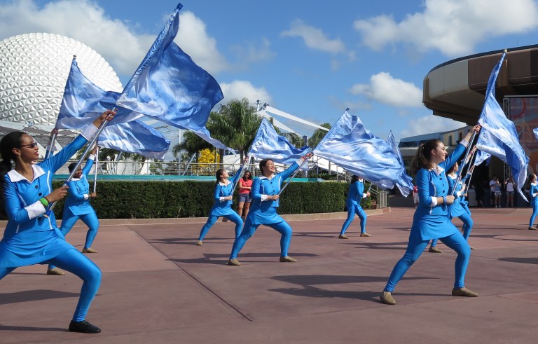 Roslyn band marches through streets of Disney World