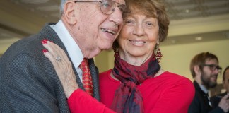 Charles and Rose Cipolla, a couple from Port Washington, said that love and patience are the keys to their marriage. They have been together for almost 65 years. (Photo by Janelle Clausen)