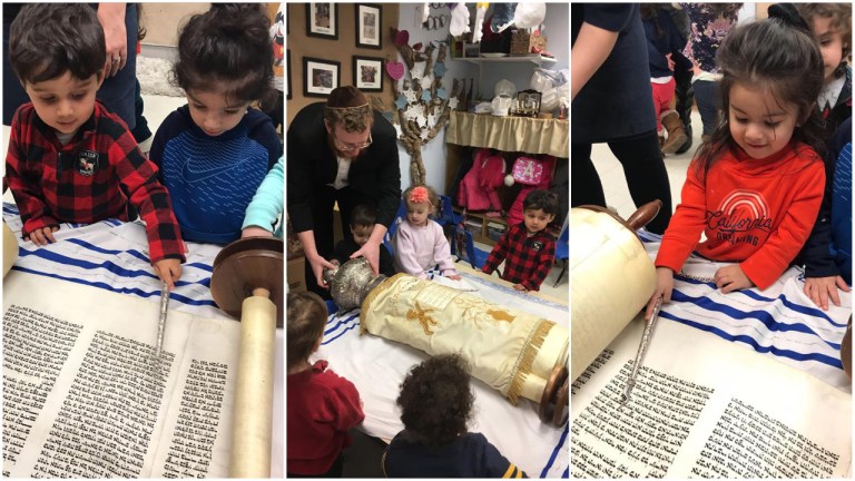 Silverstein Hebrew Academy students learn from the Torah Silverstein Hebrew Academy students learn from the Torah