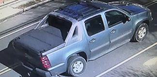 Police released a photo of a Chevrolet truck whose driver may have stolen a package from a Great Neck home. (Photo courtesy of Nassau County Police Department)