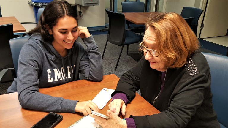 East Hills offers tech workshops to seniors paired with high school students East Hills offers tech workshops to seniors paired with high school students